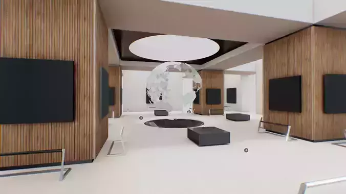 G0016 VR Virtual Reality ART space Earth Low-poly 3D model