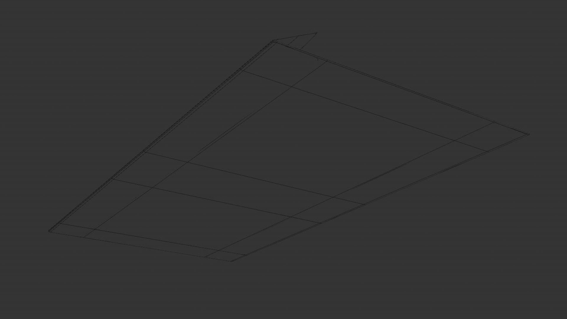 Air Mail Envelope Size DL Style BANKER Low-poly 3D model_8