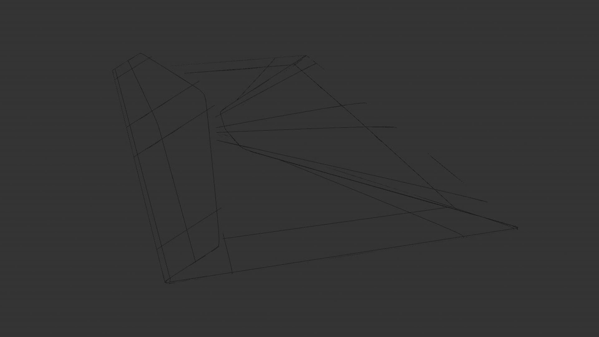 Air Mail Envelope Size DL Style BANKER Low-poly 3D model_7