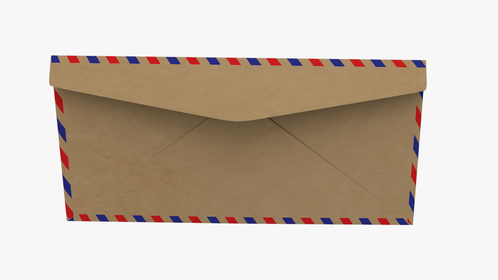 Air Mail Envelope Size DL Style BANKER Low-poly 3D model_3