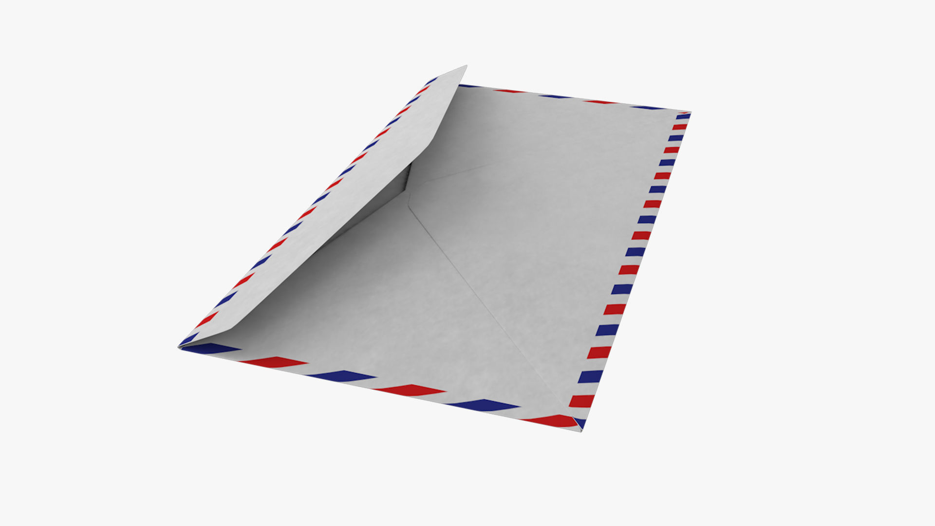 Air Mail Envelope Size DL Style BANKER Low-poly 3D model_5