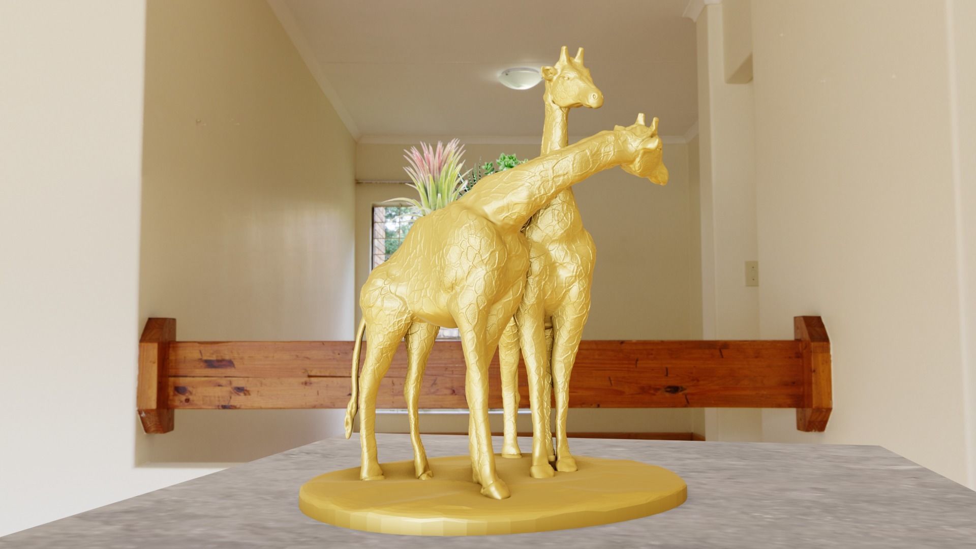 GIRAFFE TWINS PLANTER POT FLOWER VASE STL 3D PRINT FILE 3D print model_2