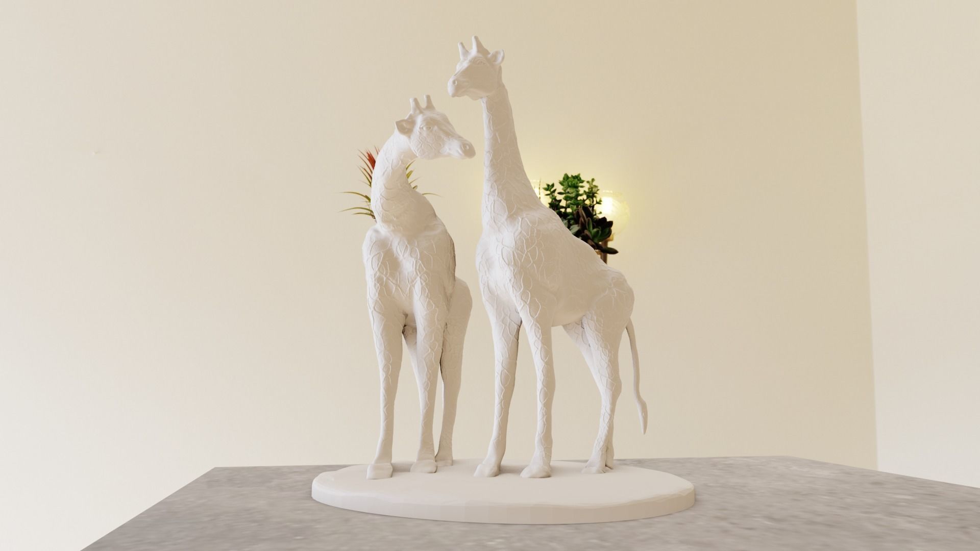 GIRAFFE TWINS PLANTER POT FLOWER VASE STL 3D PRINT FILE 3D print model_1