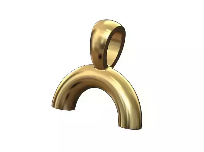 Macaroni pasta pendant charm with bail