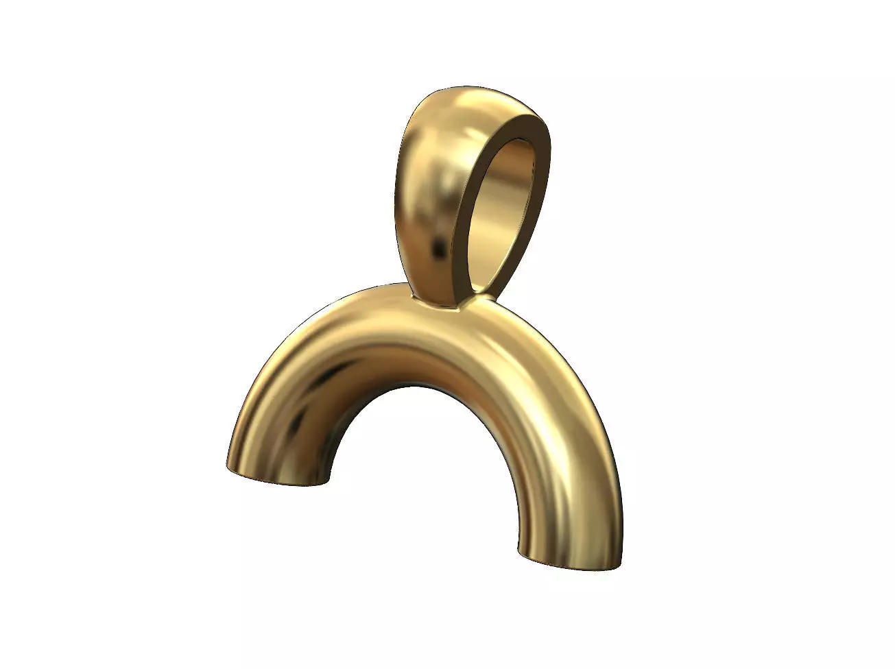 Macaroni pasta pendant charm with bail 3D print model