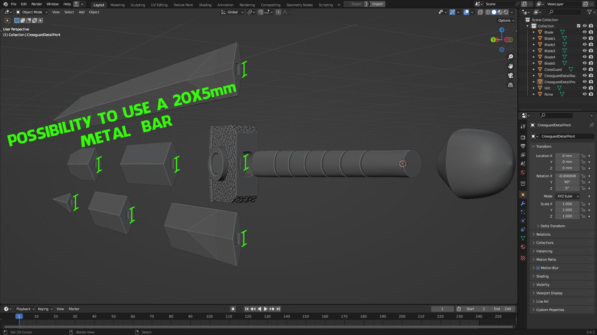 Dark Souls Black Iron Tarkus Full Armor Sword Shield for Cosplay 3D Model Collection_32