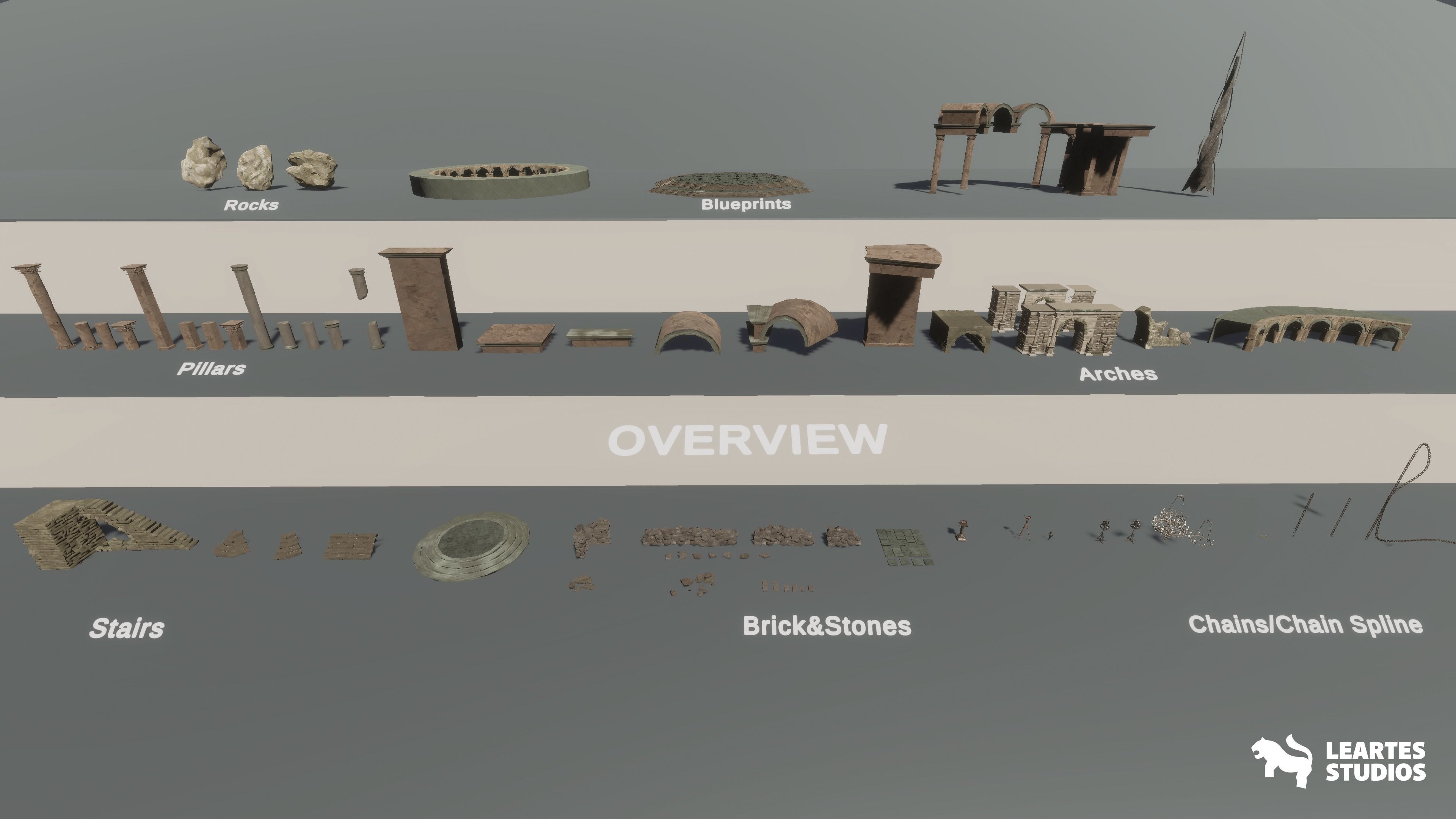 Fantasy Dungeon Low-poly 3D model_12