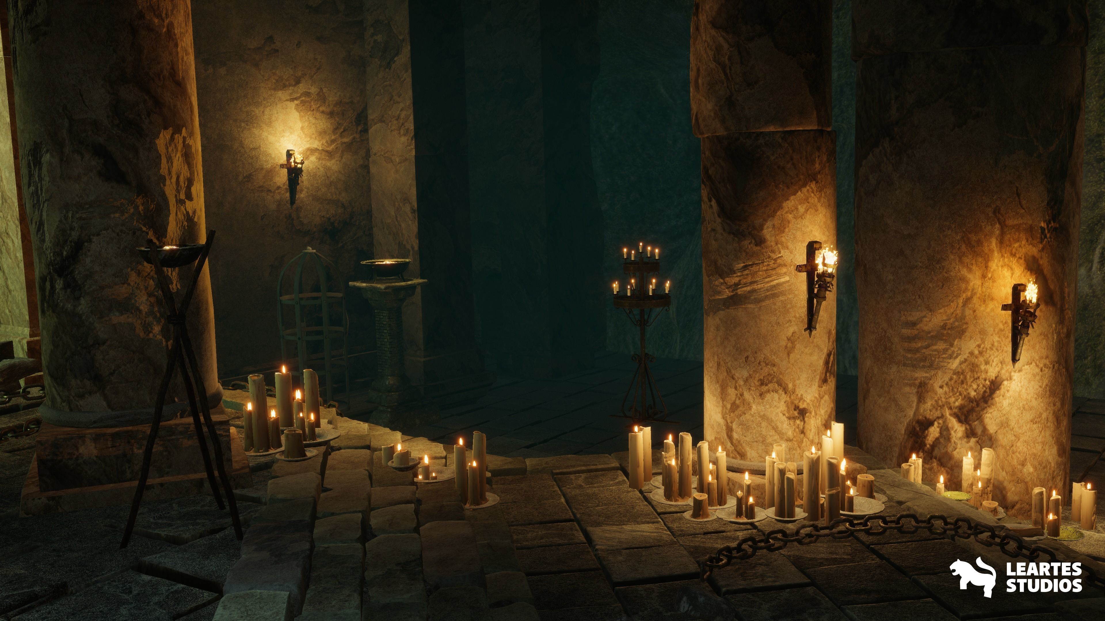 Fantasy Dungeon Low-poly 3D model_2