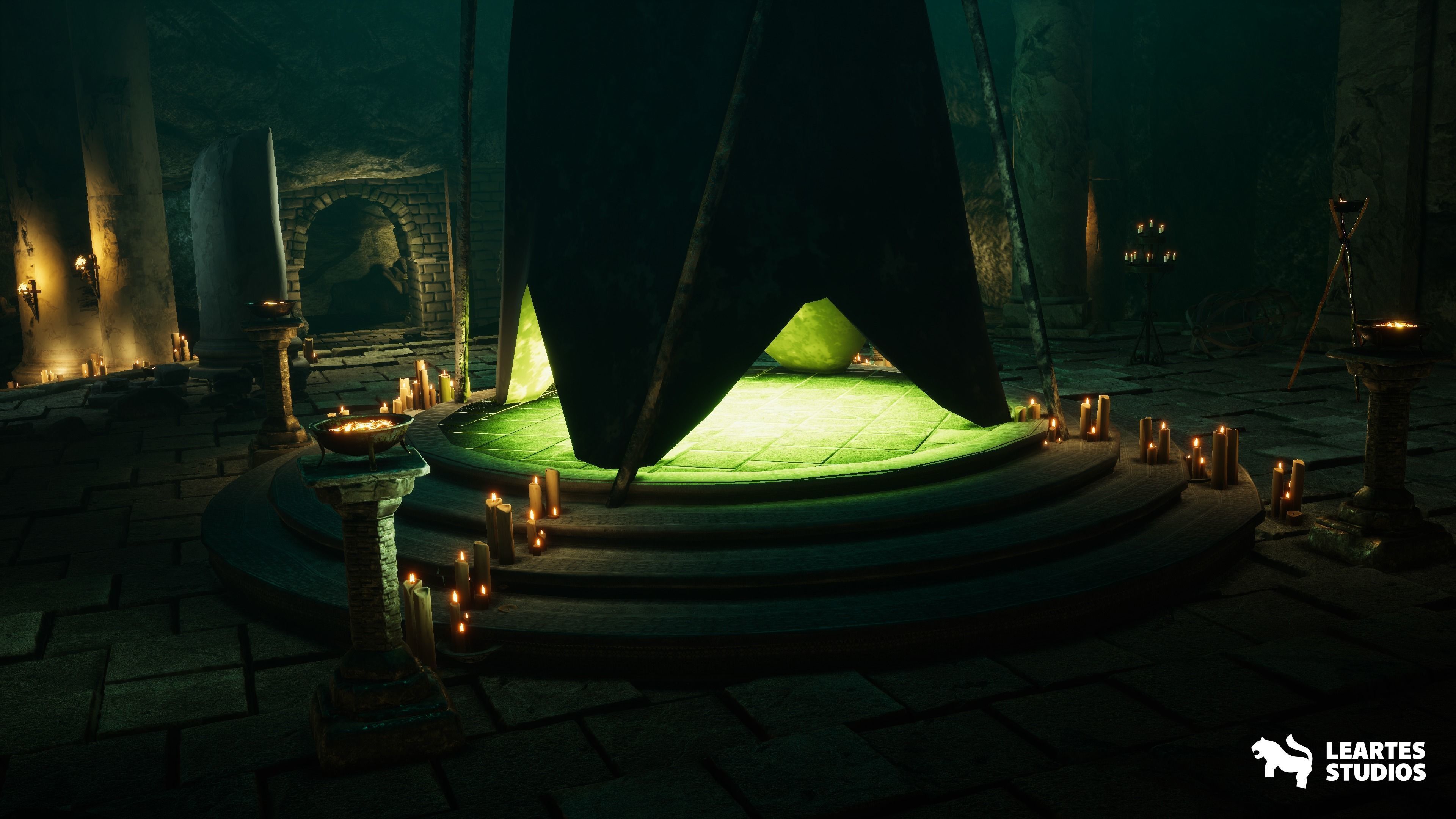 Fantasy Dungeon Low-poly 3D model_3