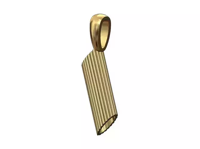 Penne pasta pendant charm with bail