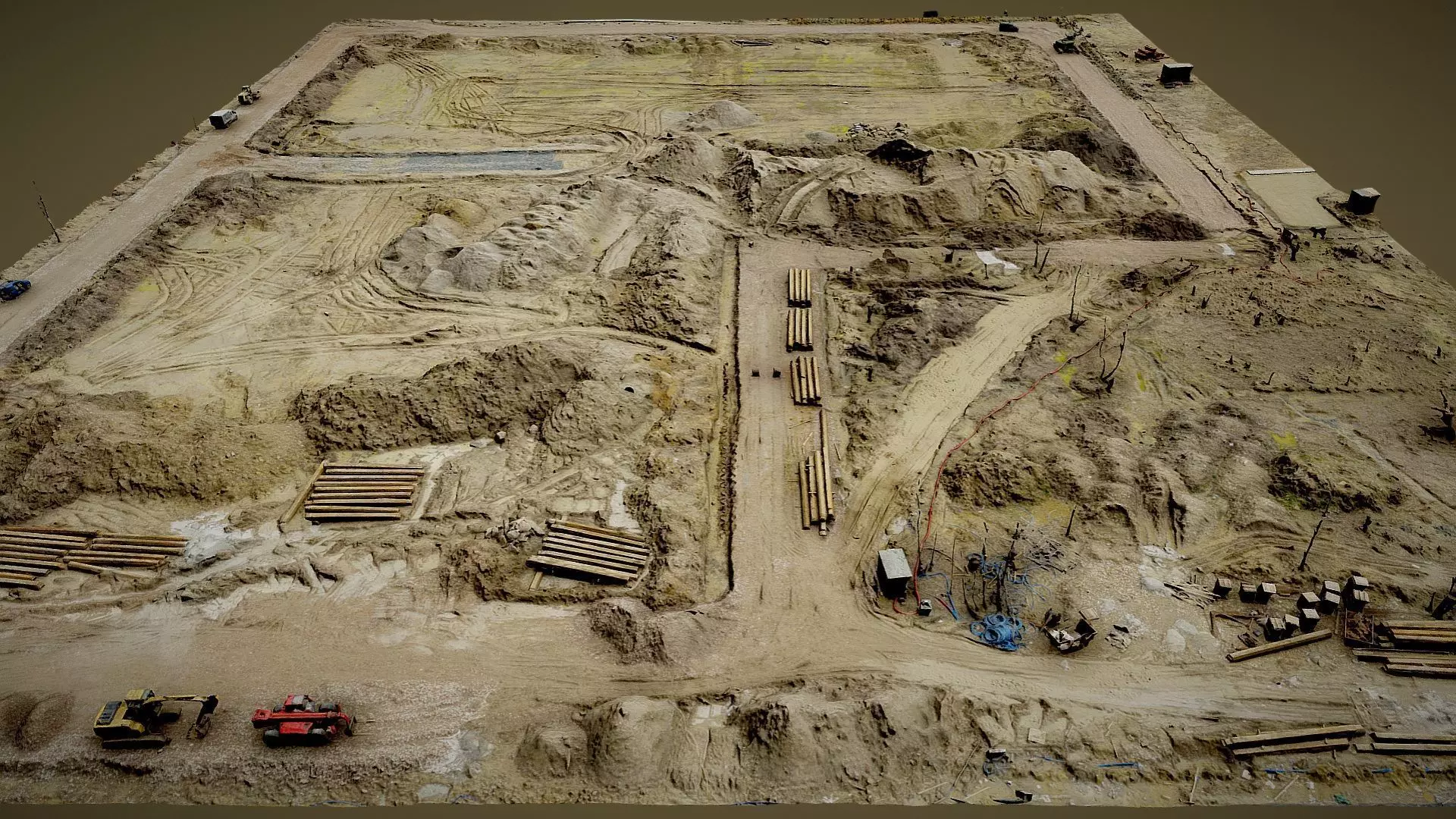 Construction site - mud 3D model_0