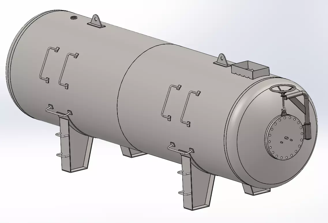 Storage tank pressure tank 3D model_0