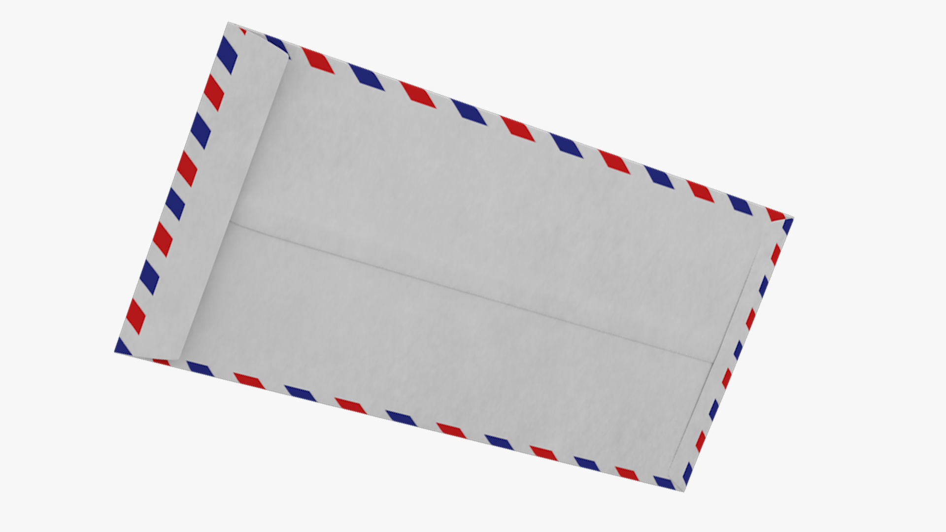 Air Mail Envelope Size DL Style POCKET Low-poly 3D model_5