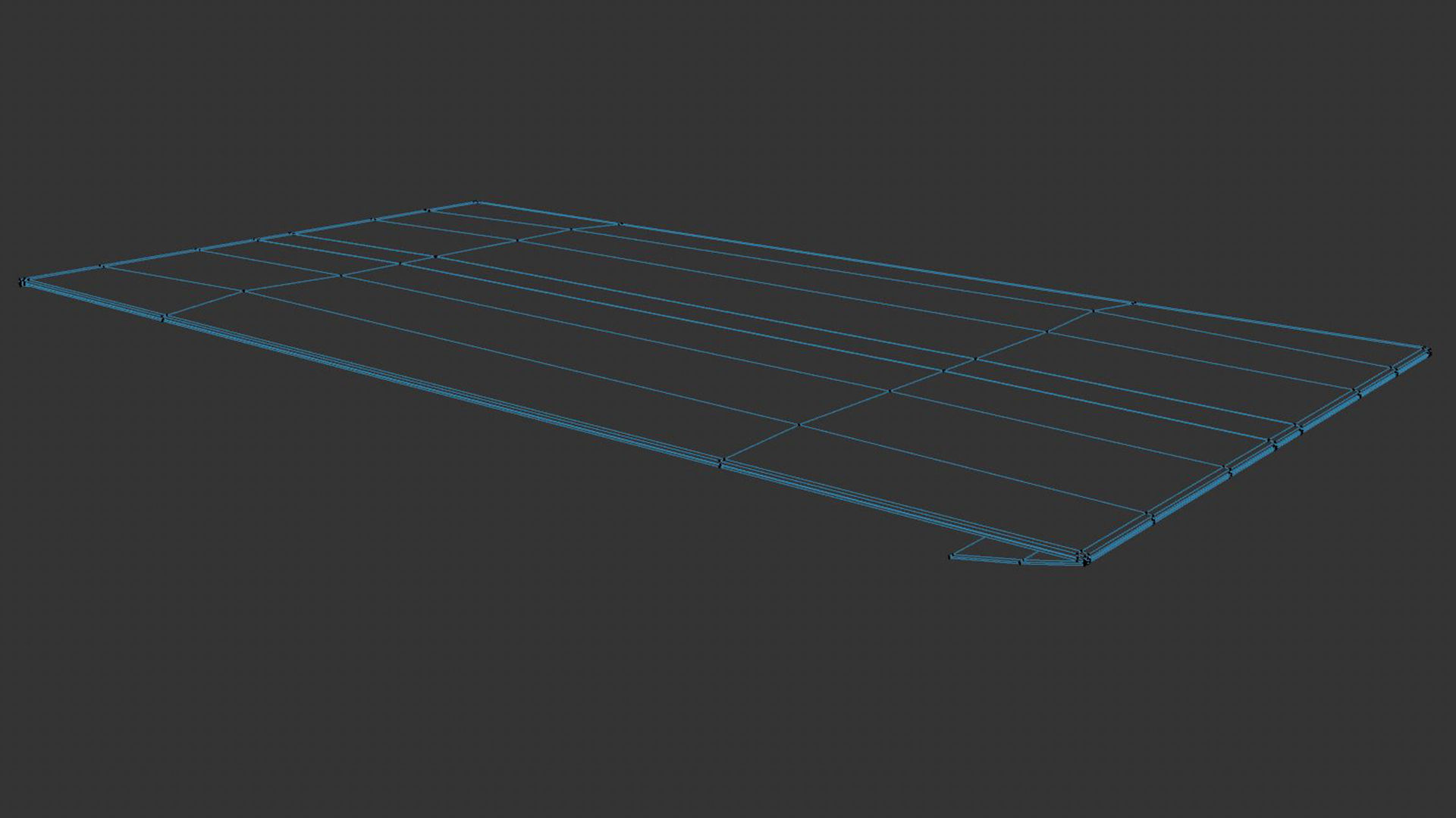 Air Mail Envelope Size DL Style POCKET Low-poly 3D model_7