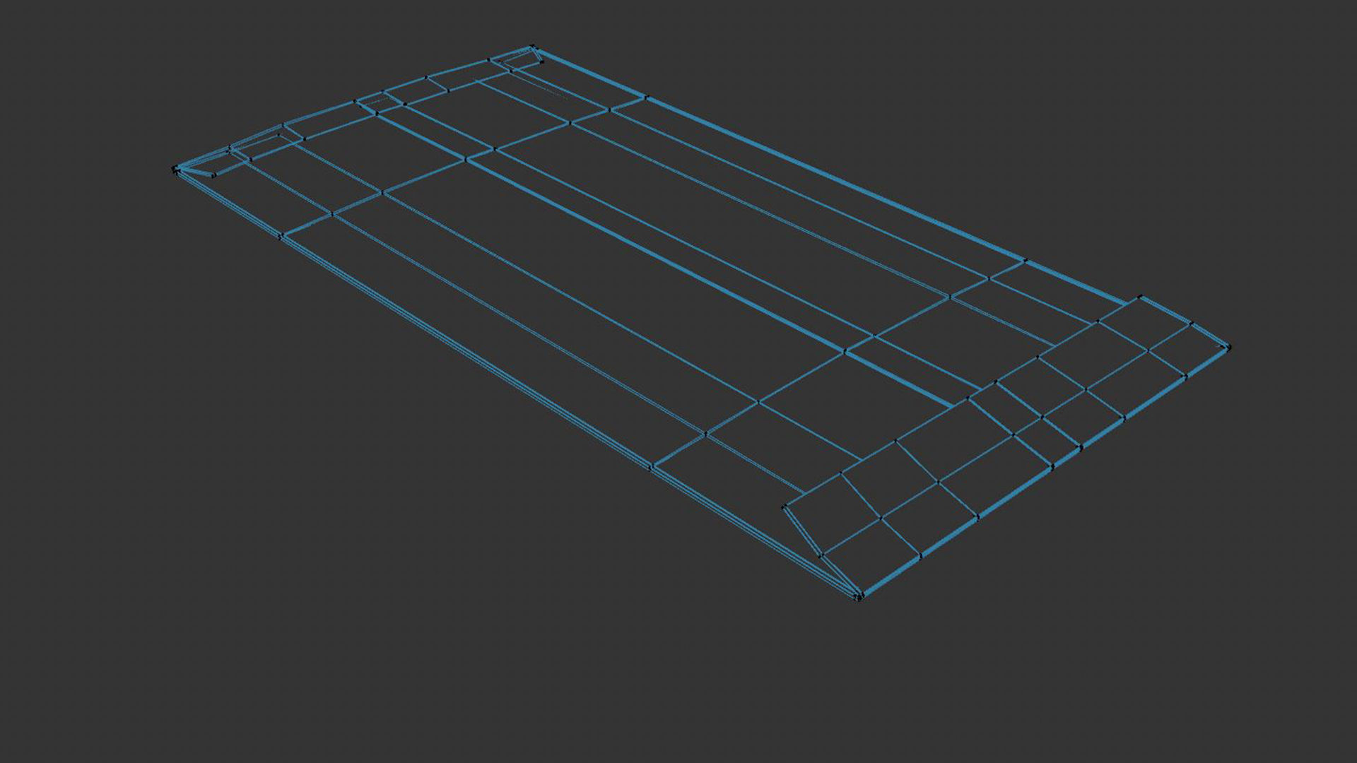 Air Mail Envelope Size DL Style POCKET Low-poly 3D model_8