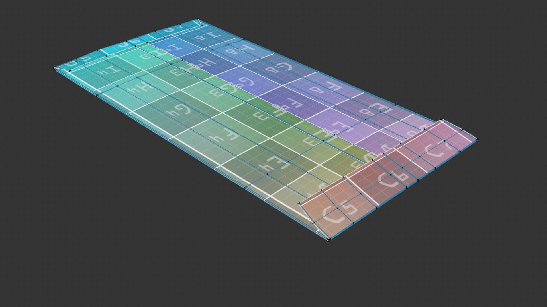 Air Mail Envelope Size DL Style POCKET Low-poly 3D model_9