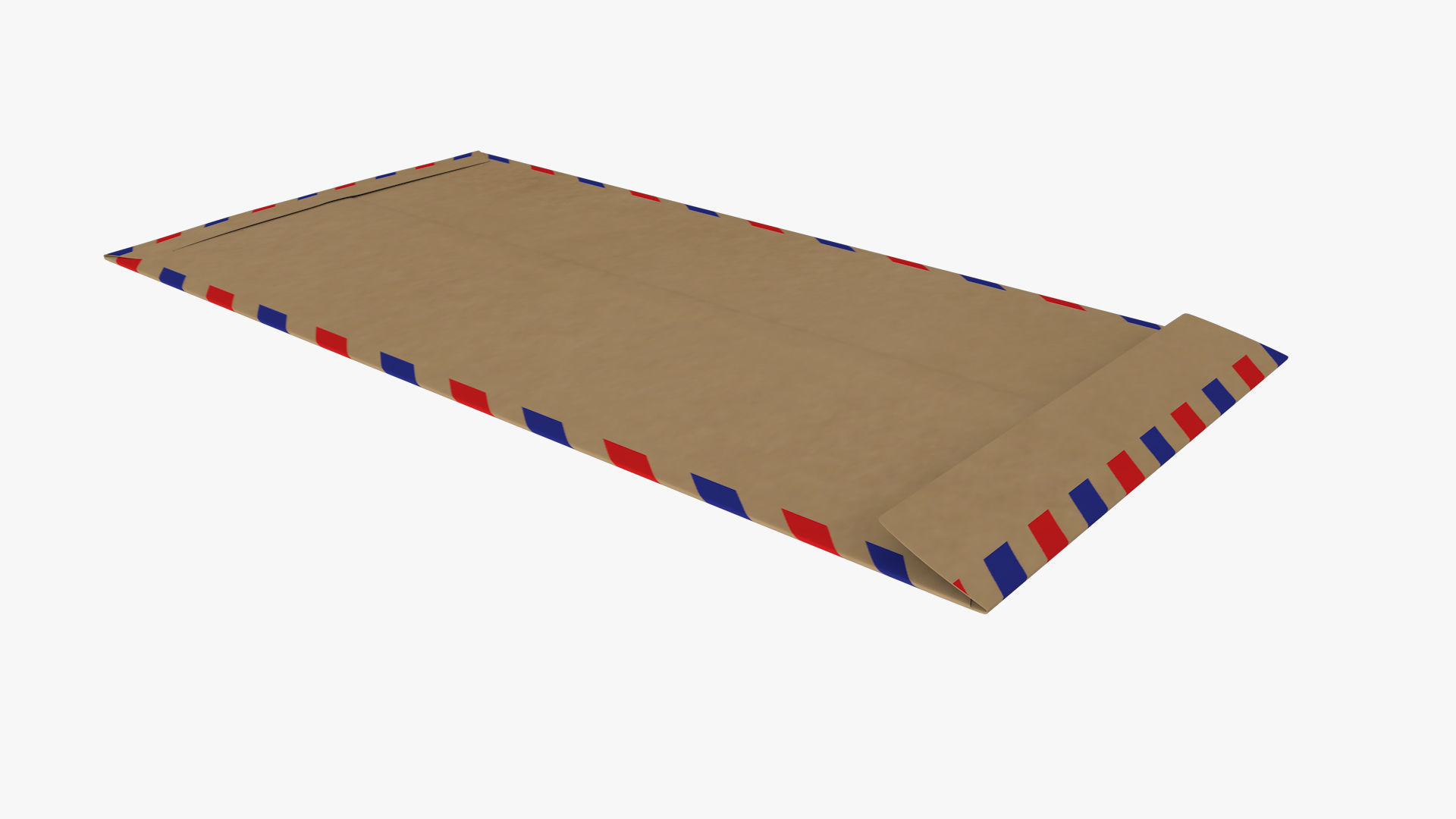 Air Mail Envelope Size DL Style POCKET Low-poly 3D model_2