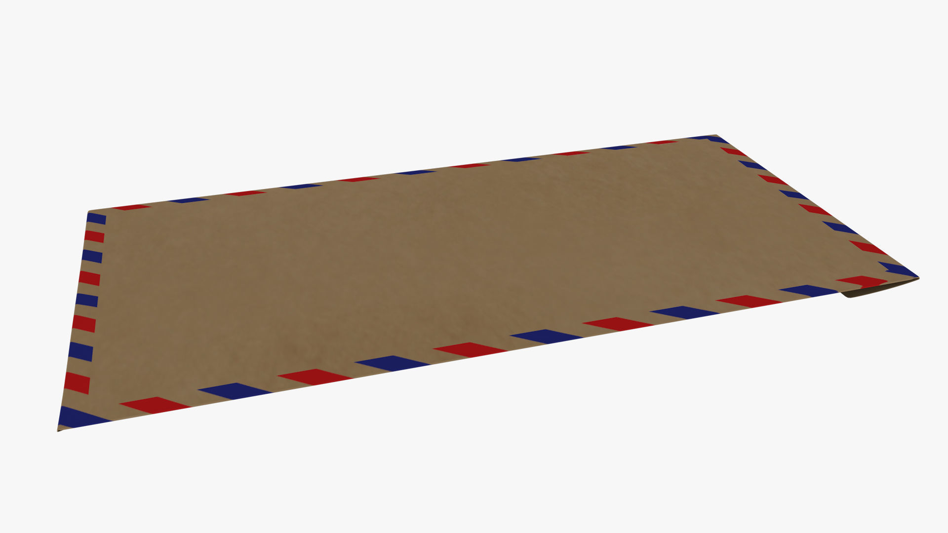 Air Mail Envelope Size DL Style POCKET Low-poly 3D model_3