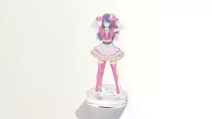 Acrylic Stand Hoshino Ai Idol Form 1 - Oshi no Ko 3D print model