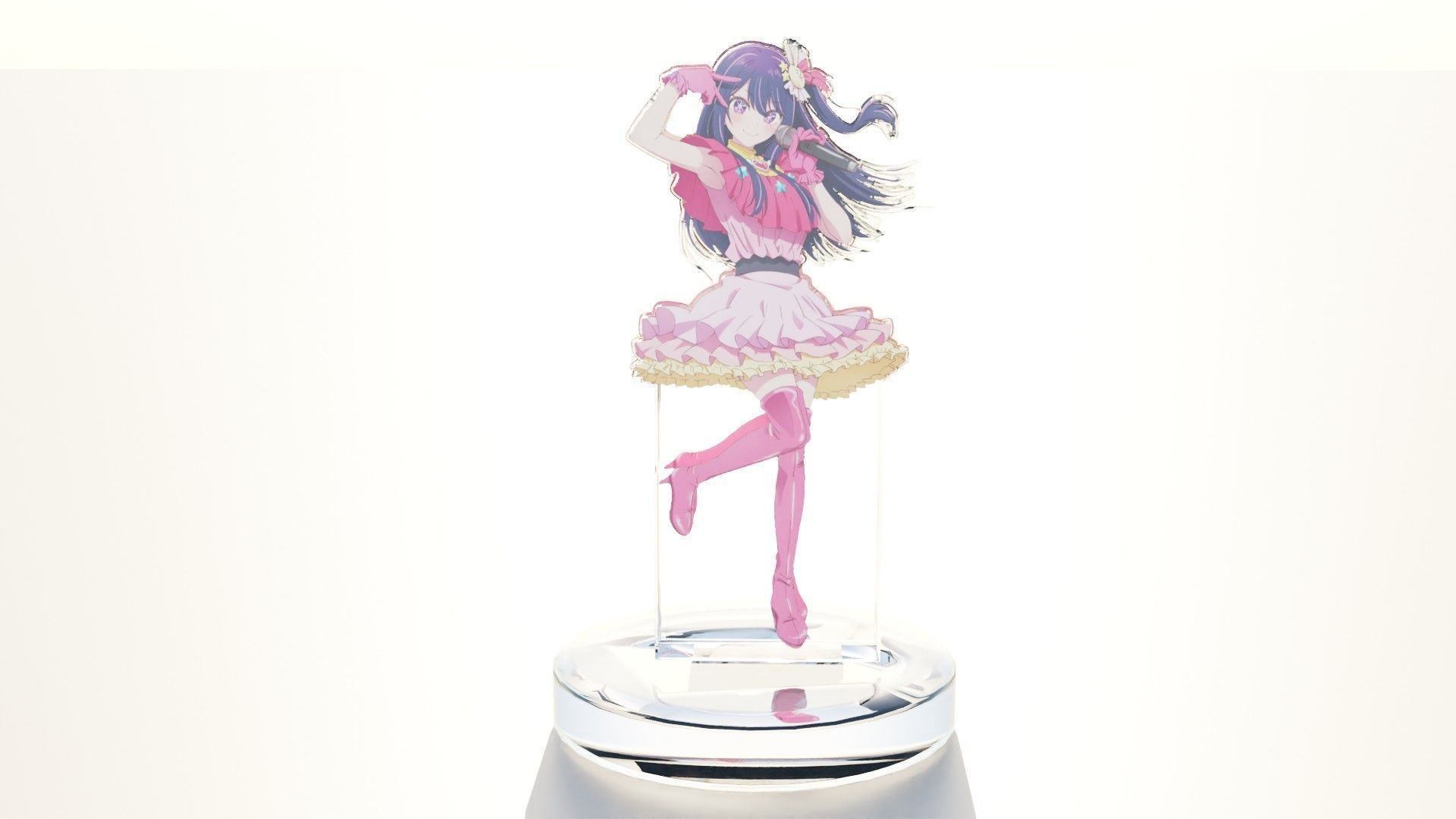 Acrylic Stand Hoshino Ai Idol Form 2 - Oshi no Ko 3D print model_4