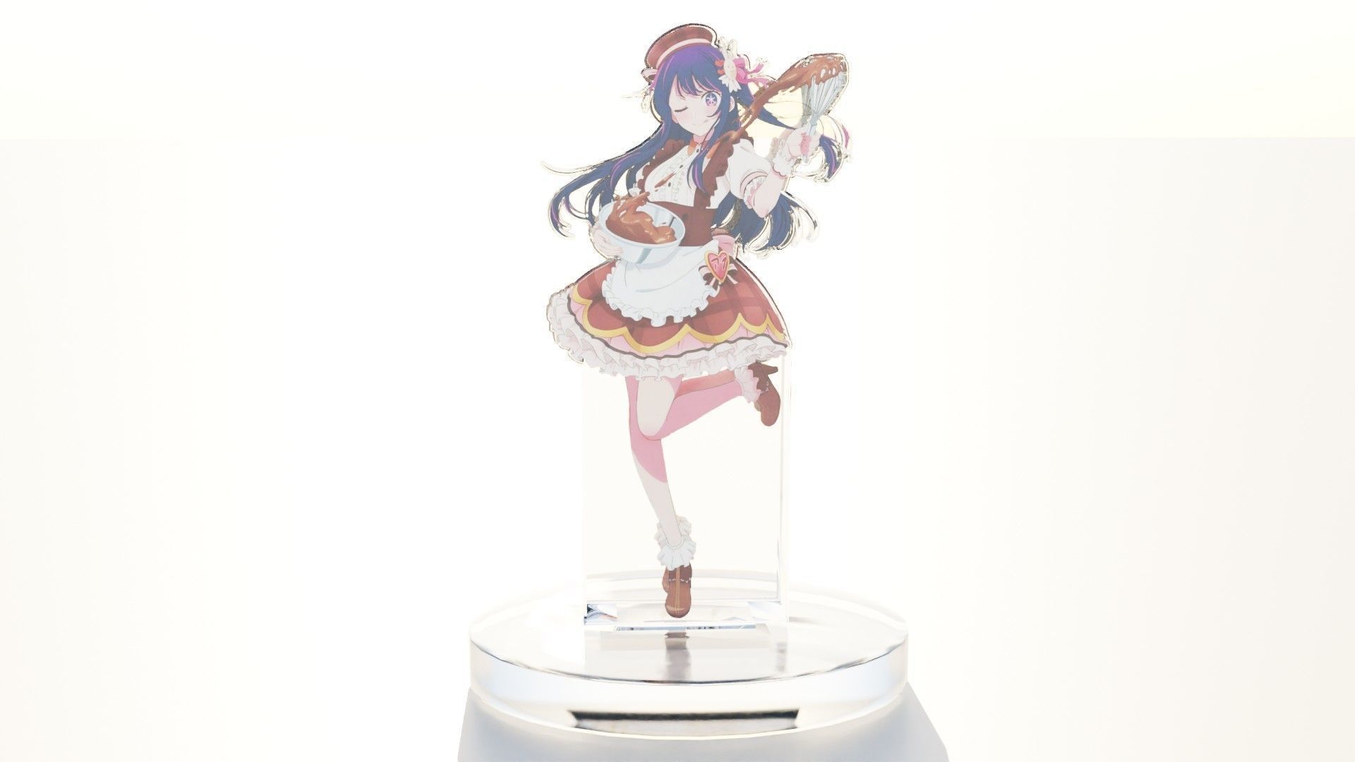 Acrylic Stand Hoshino Ai Valentine Visual - Oshi no Ko 3D print model_4