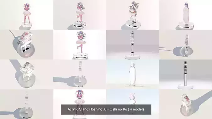 Acrylic Stand Hoshino Ai - Oshi no Ko 3D Model Collection