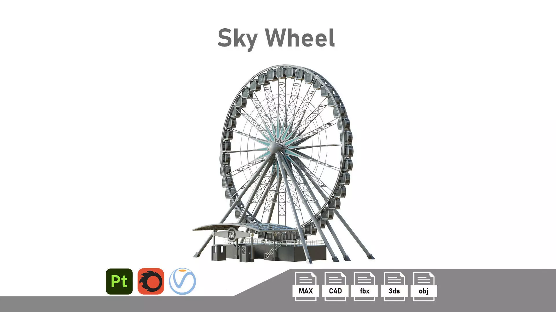 Sky Wheel  Low-poly 3D model_0