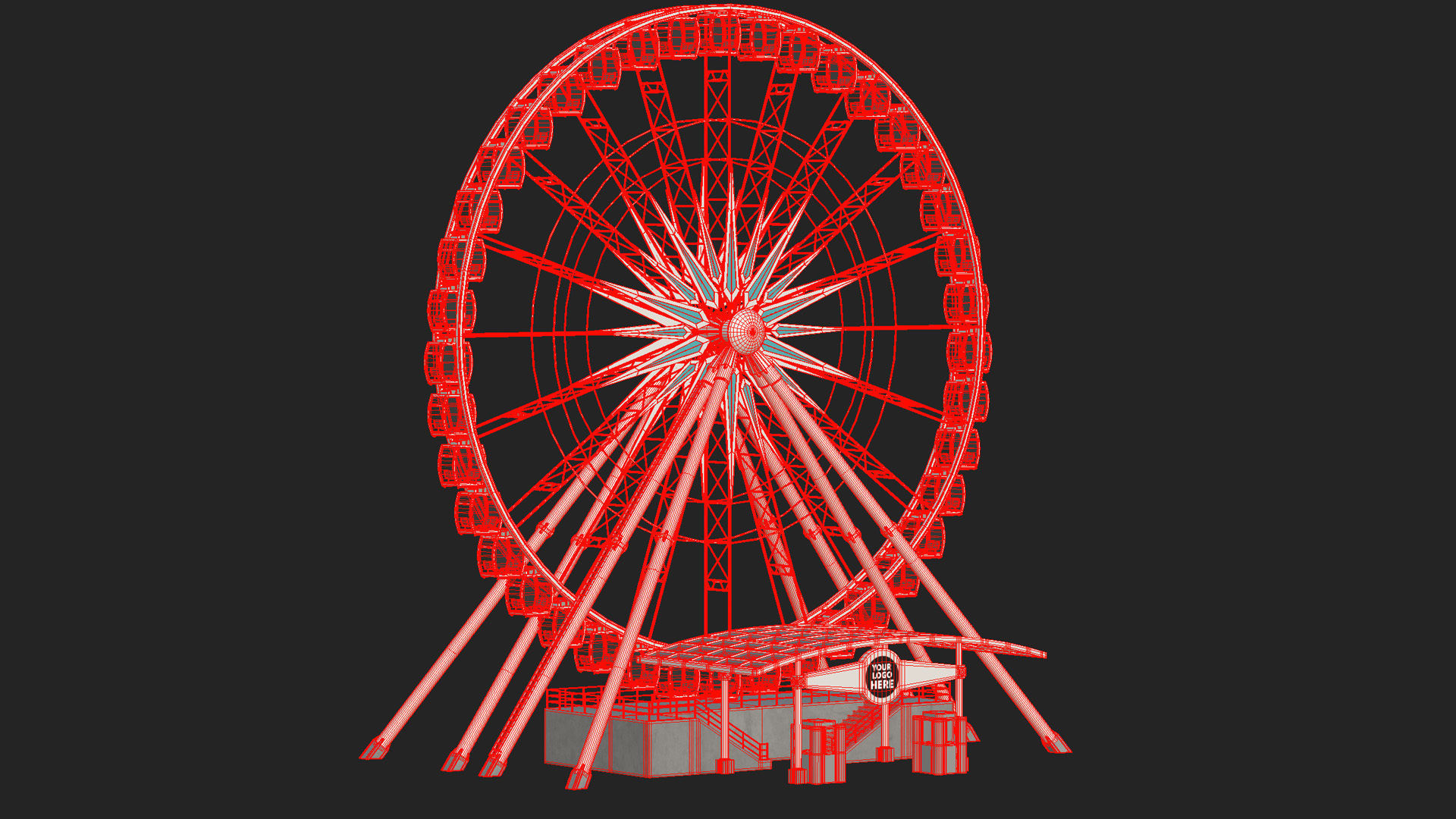 Sky Wheel  Low-poly 3D model_30