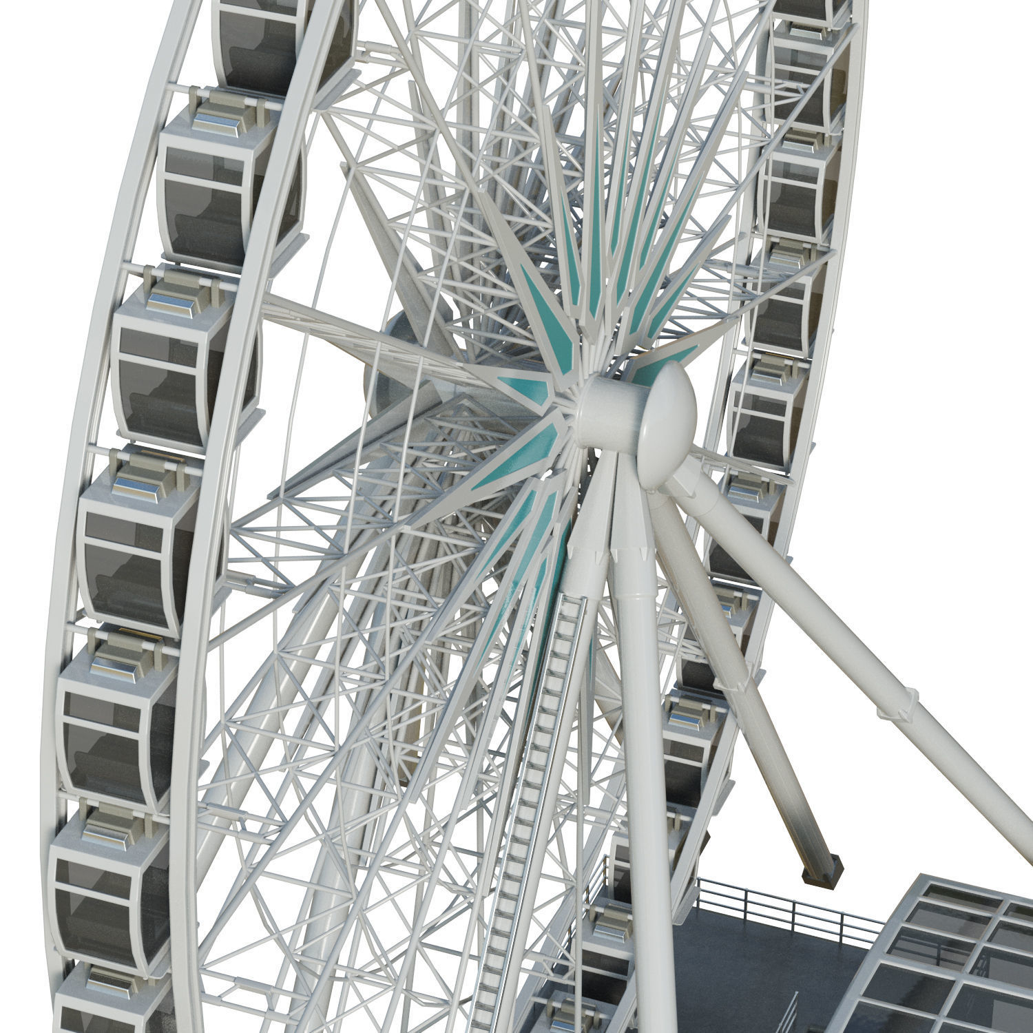 Sky Wheel  Low-poly 3D model_17