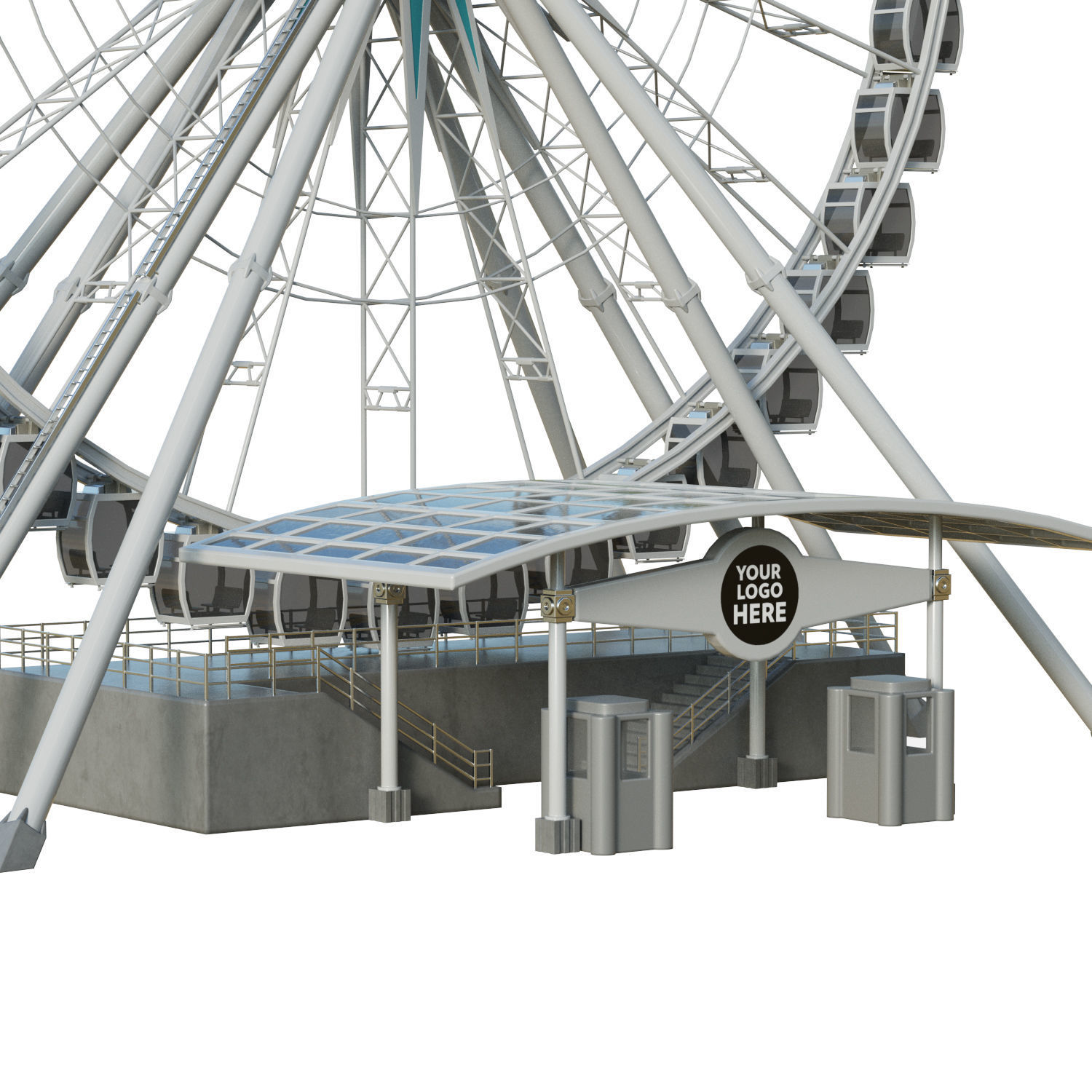 Sky Wheel  Low-poly 3D model_19