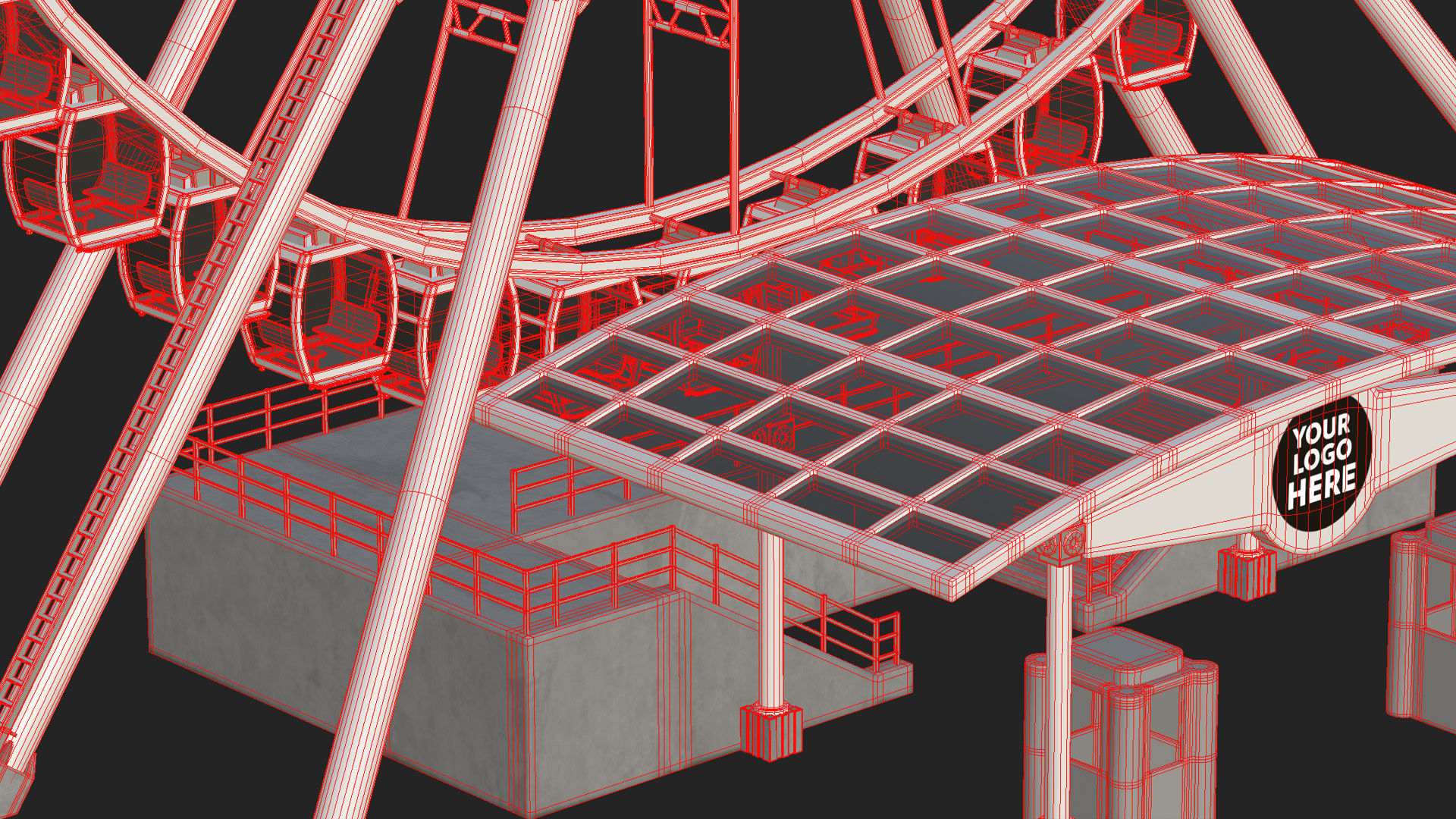 Sky Wheel  Low-poly 3D model_31