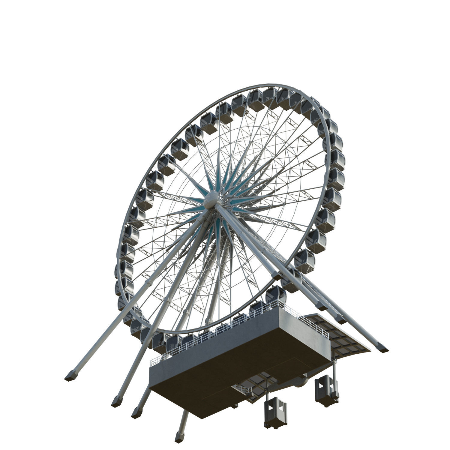 Sky Wheel  Low-poly 3D model_10