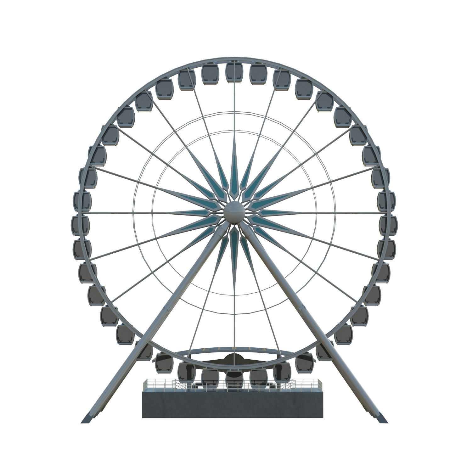 Sky Wheel  Low-poly 3D model_7