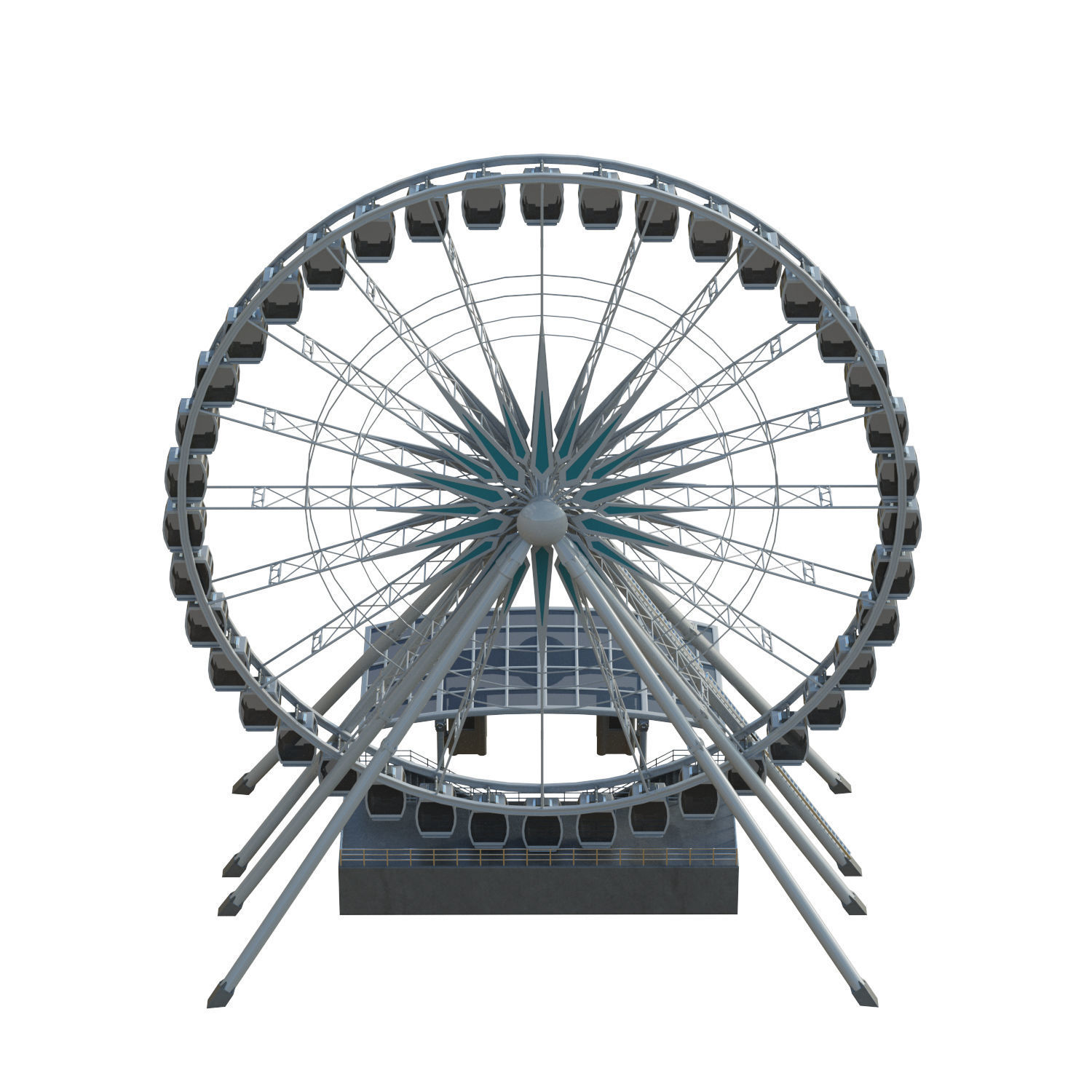 Sky Wheel  Low-poly 3D model_8