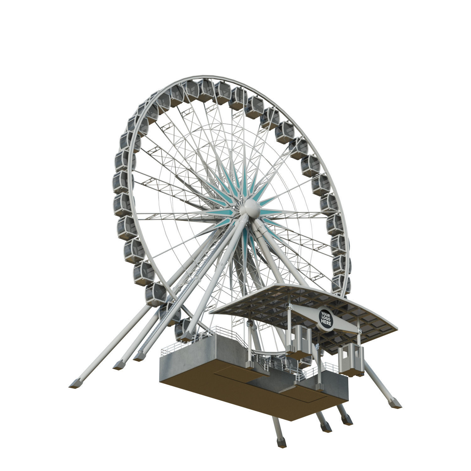 Sky Wheel  Low-poly 3D model_11