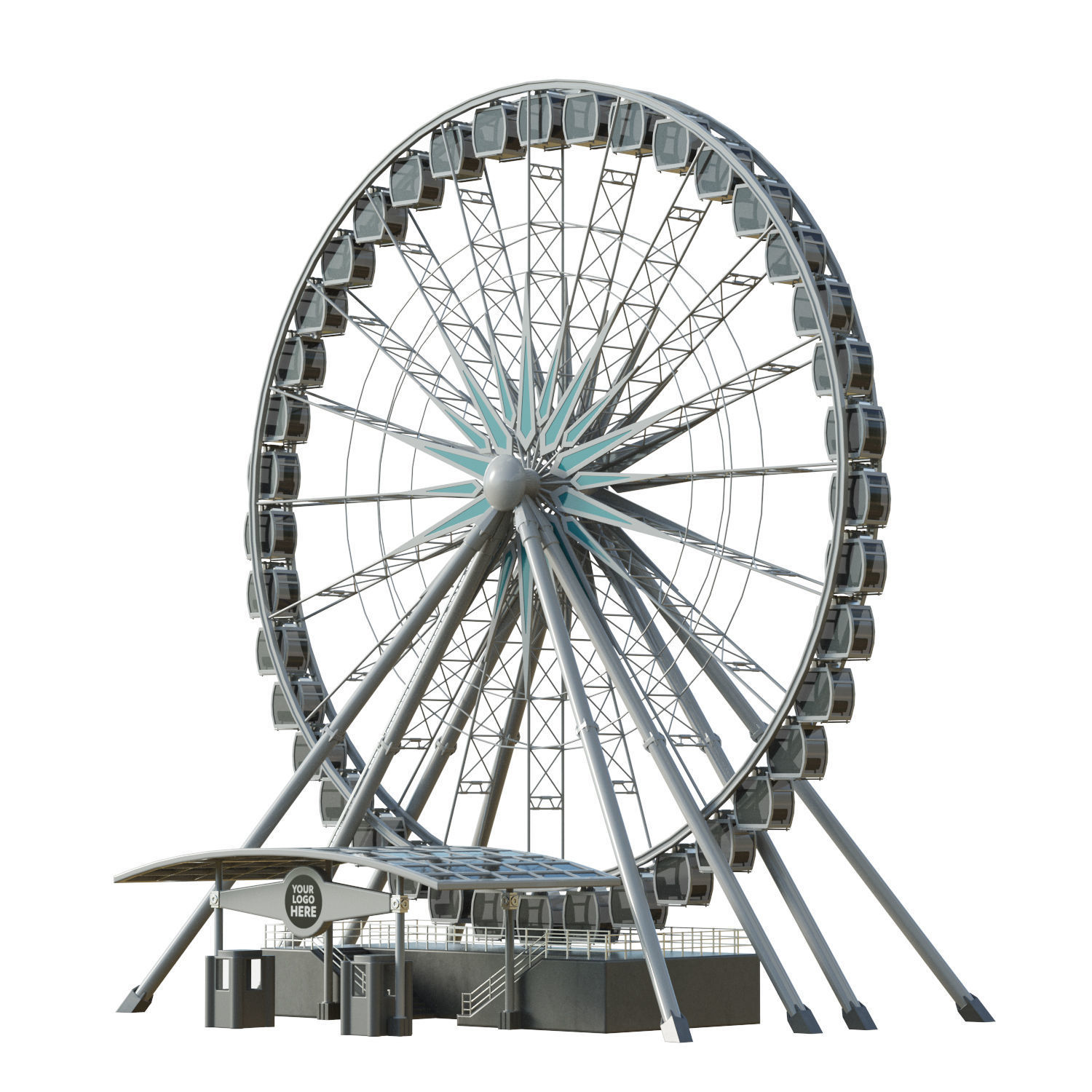 Sky Wheel  Low-poly 3D model_2