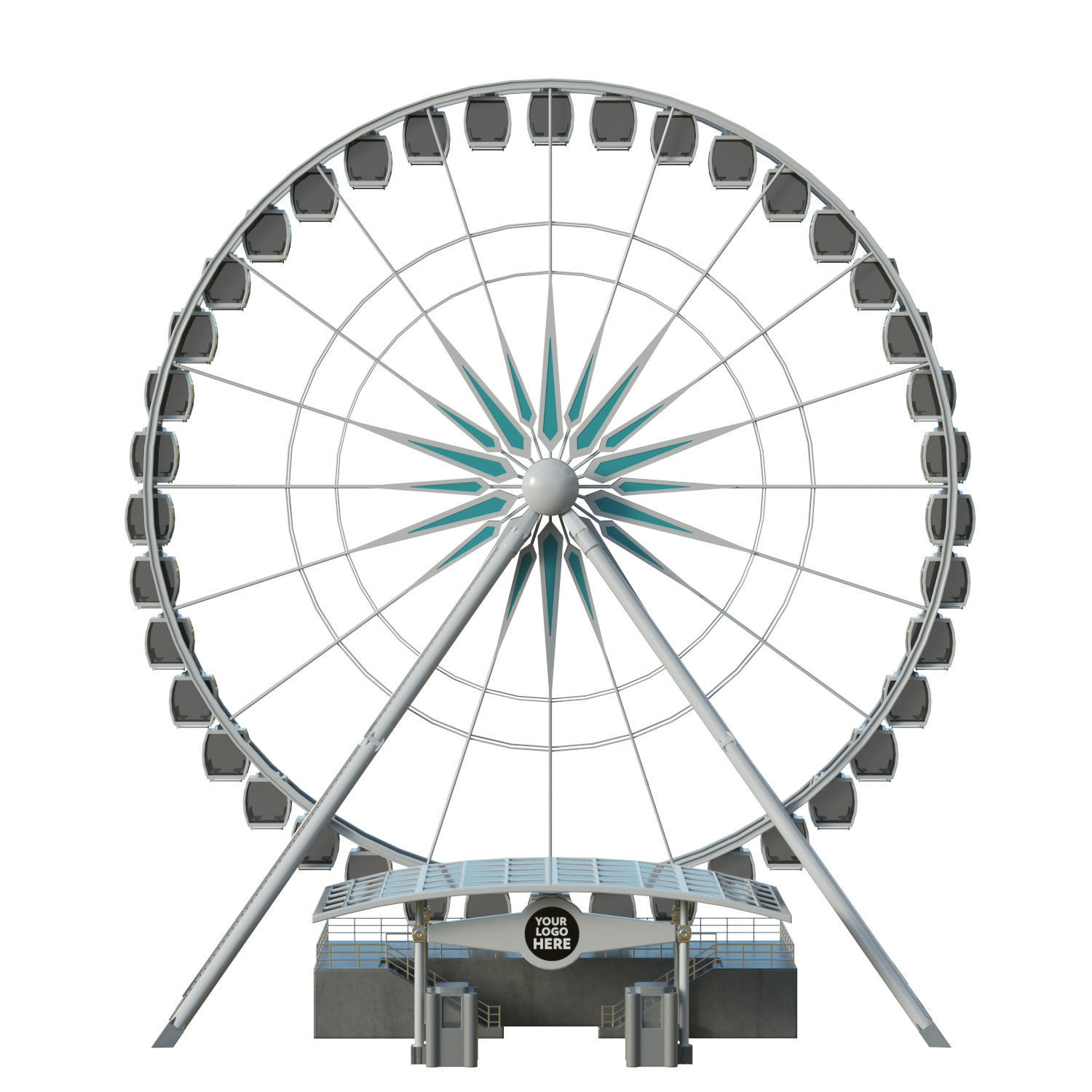 Sky Wheel  Low-poly 3D model_1