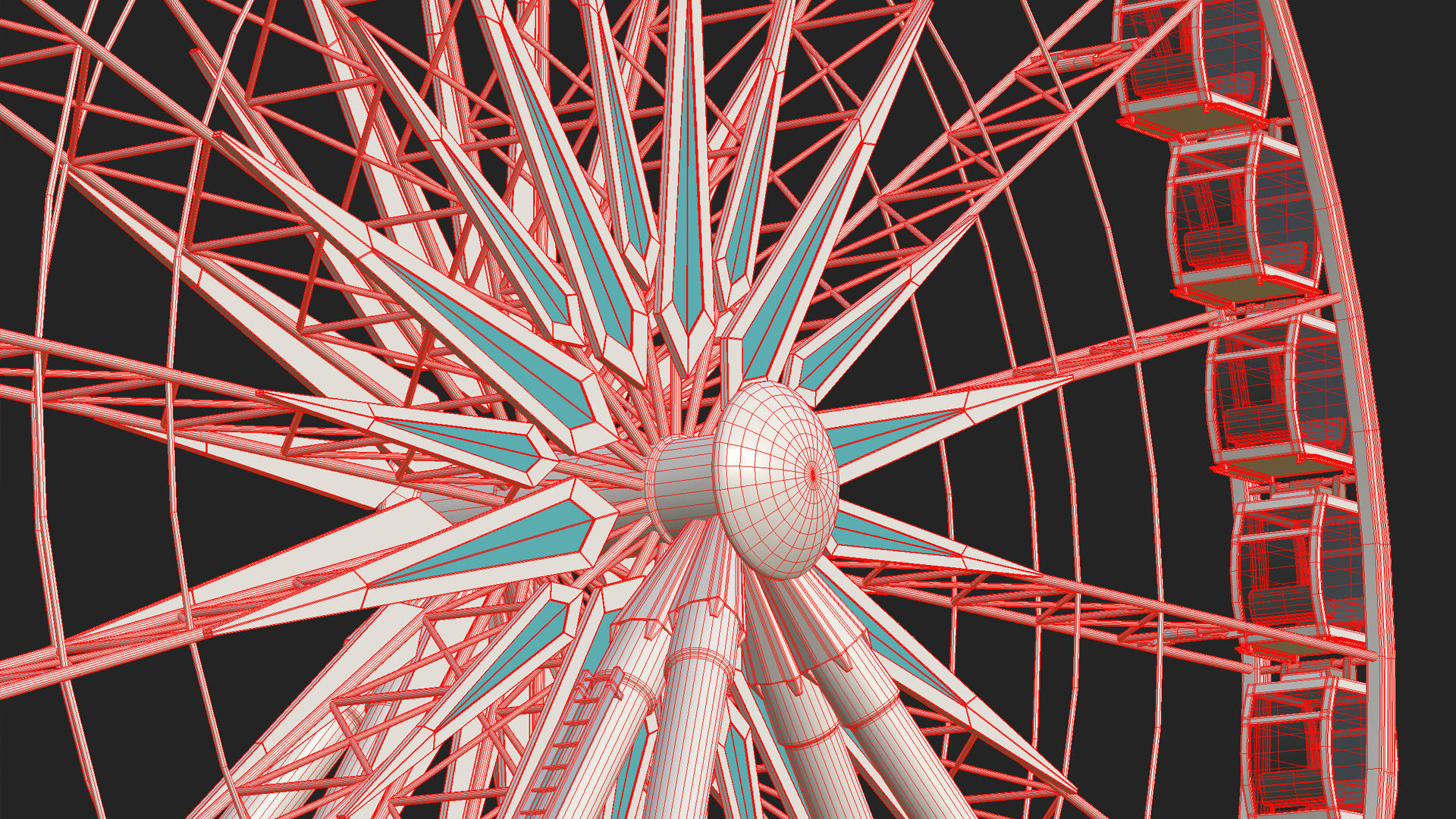 Sky Wheel  Low-poly 3D model_32