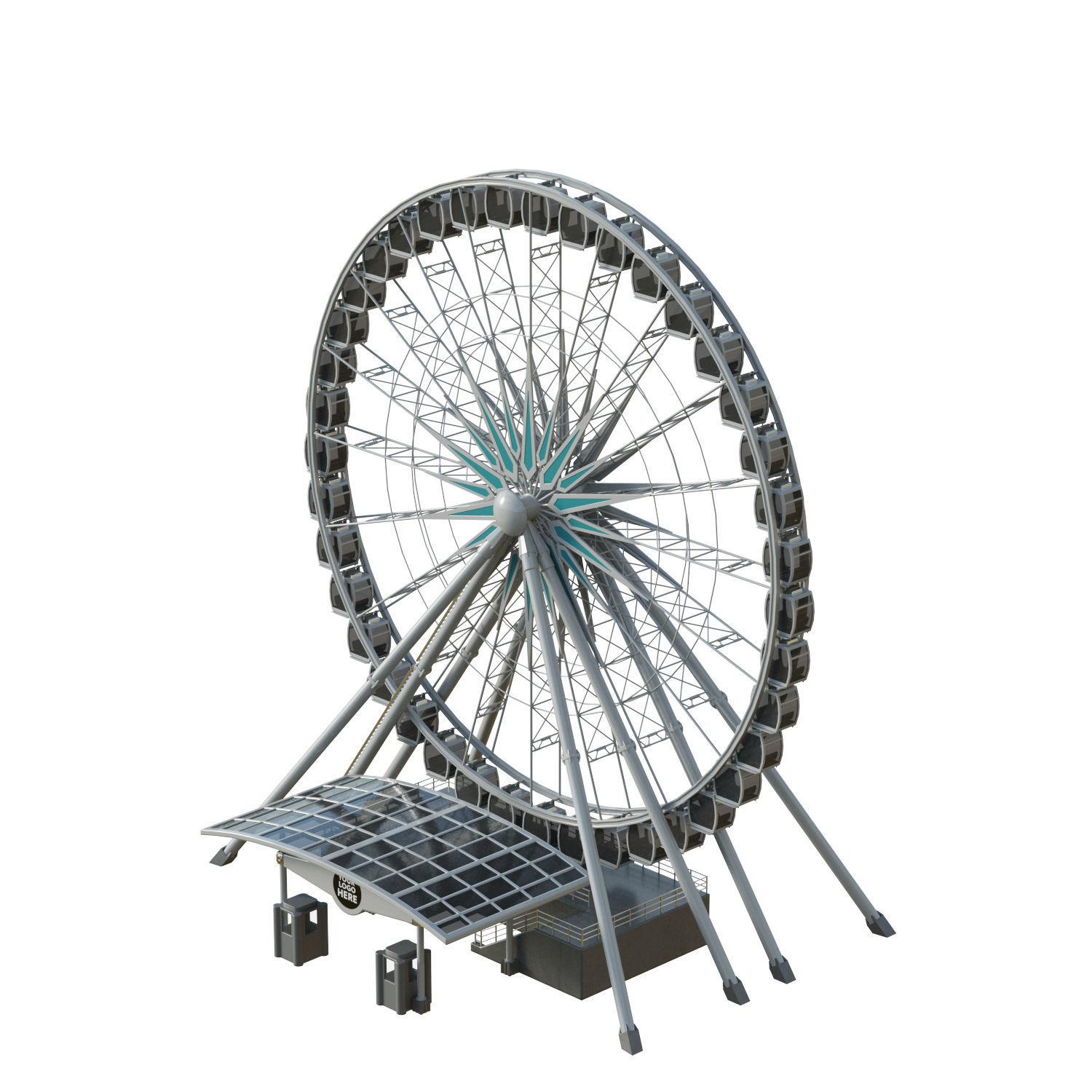 Sky Wheel  Low-poly 3D model_3
