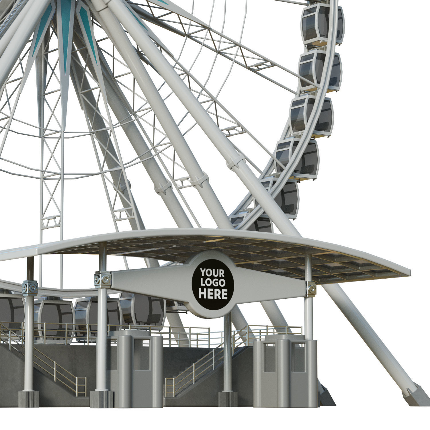 Sky Wheel  Low-poly 3D model_23