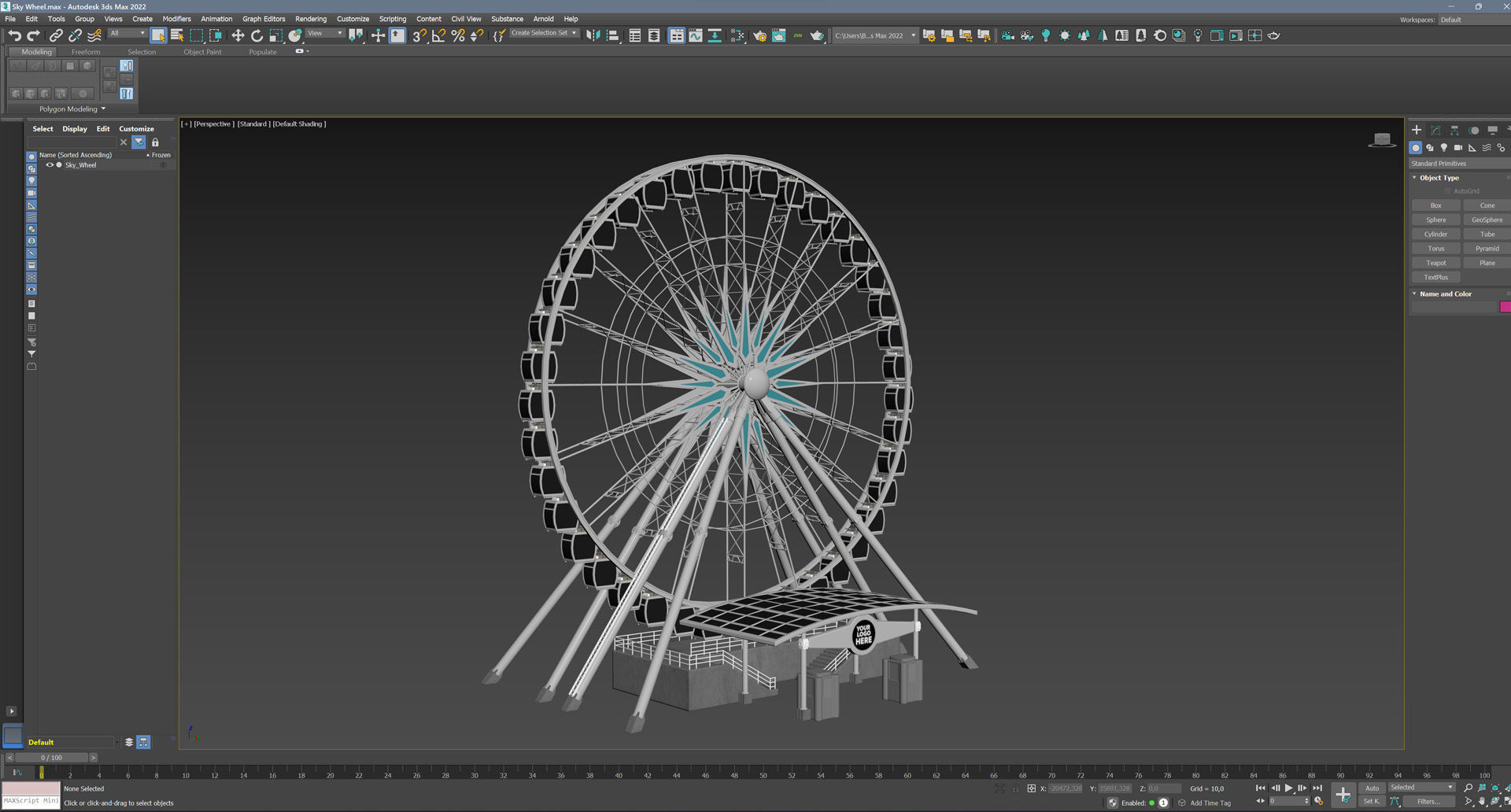 Sky Wheel  Low-poly 3D model_28