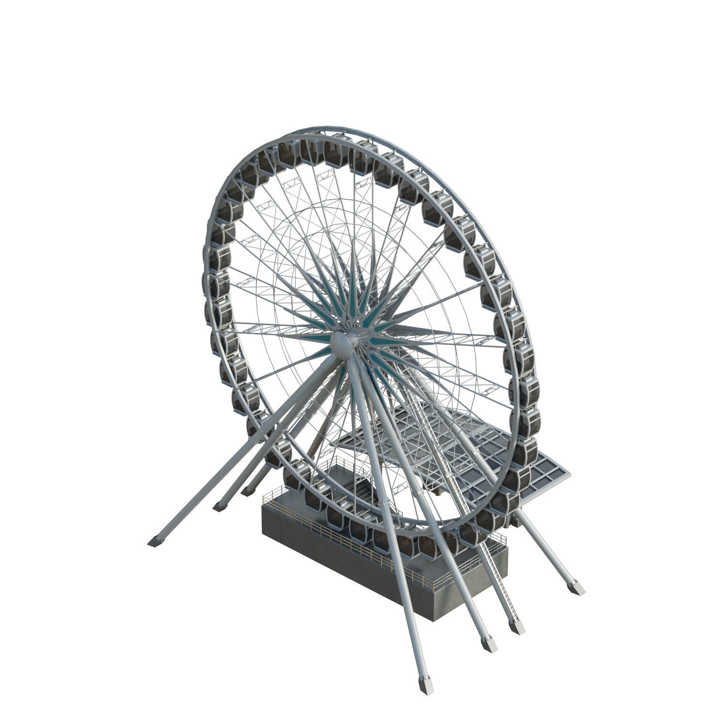 Sky Wheel  Low-poly 3D model_9