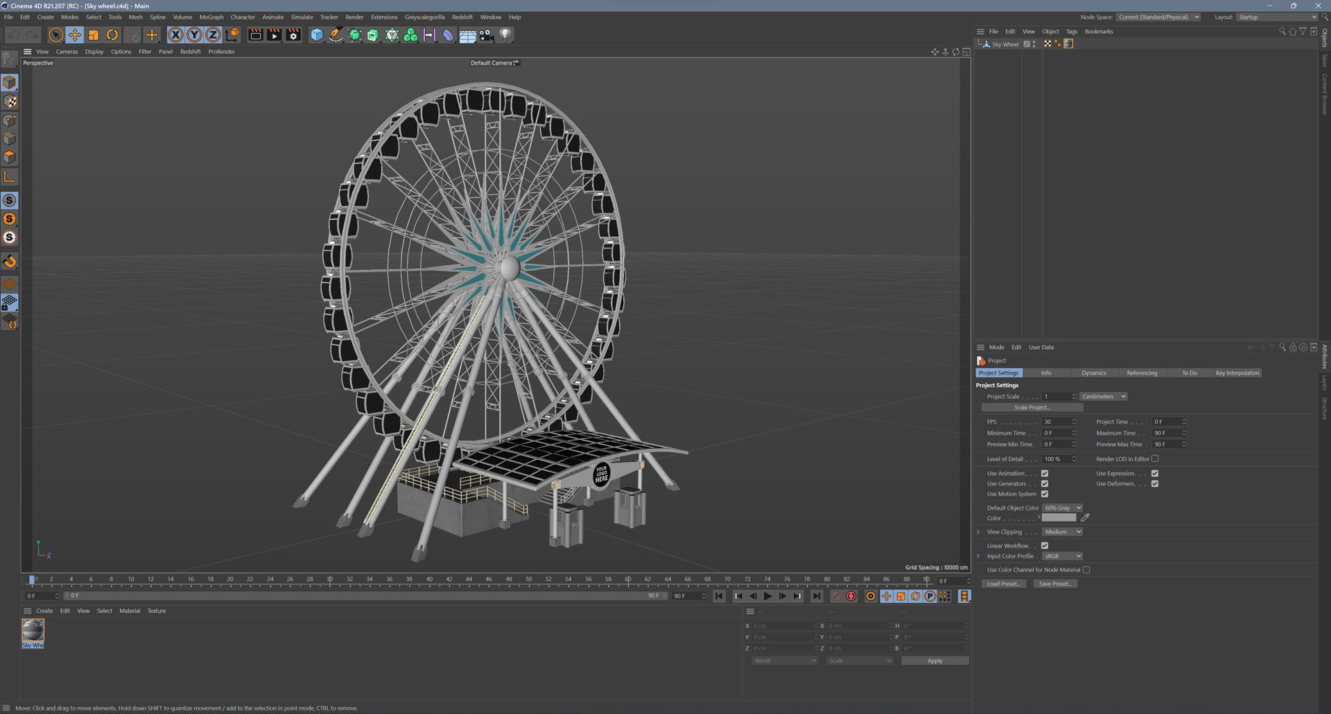 Sky Wheel  Low-poly 3D model_27