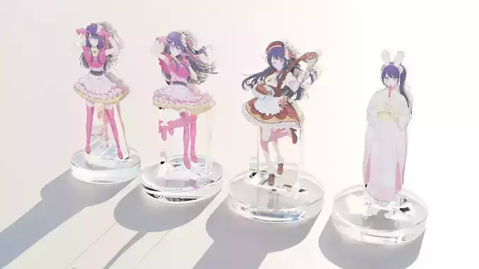 Acrylic Stand All Hoshino Ai - Oshi no Ko 3D print model