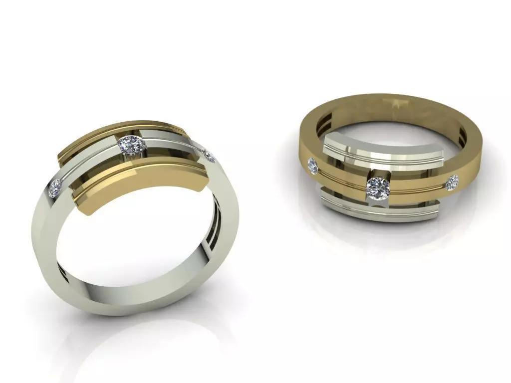 Mens ring 3D print model_0