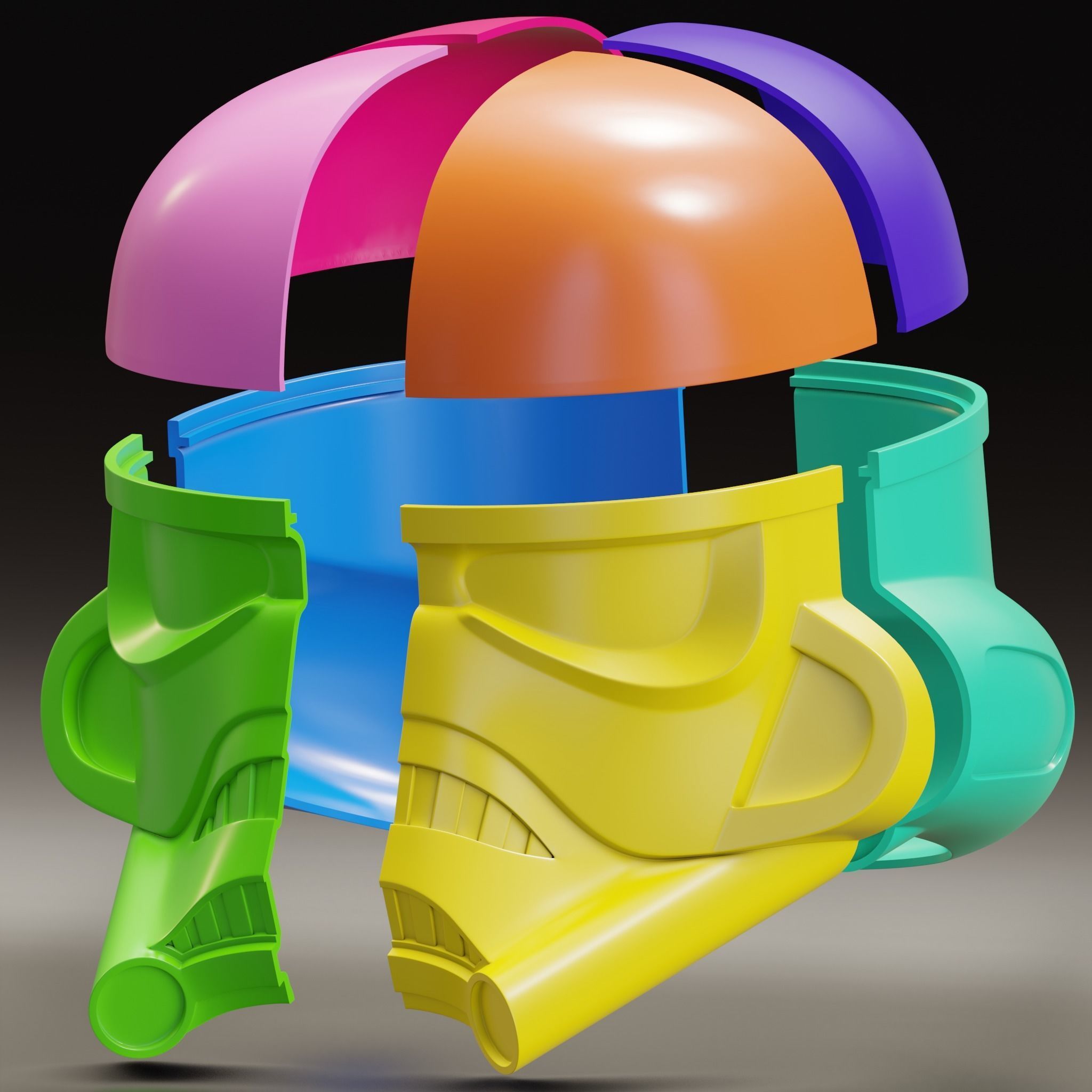 Blackhole Dark Trooper Helmet 3D print model_16