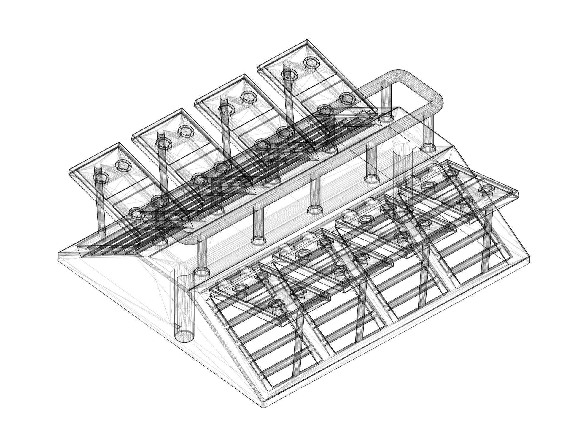 Ship deck roof from Hachette Titanic model 1-200 scale 3D print model_9