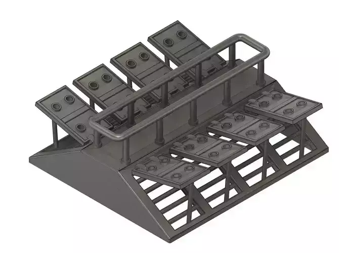 Ship deck roof from Hachette Titanic model 1-200 scale 3D print model