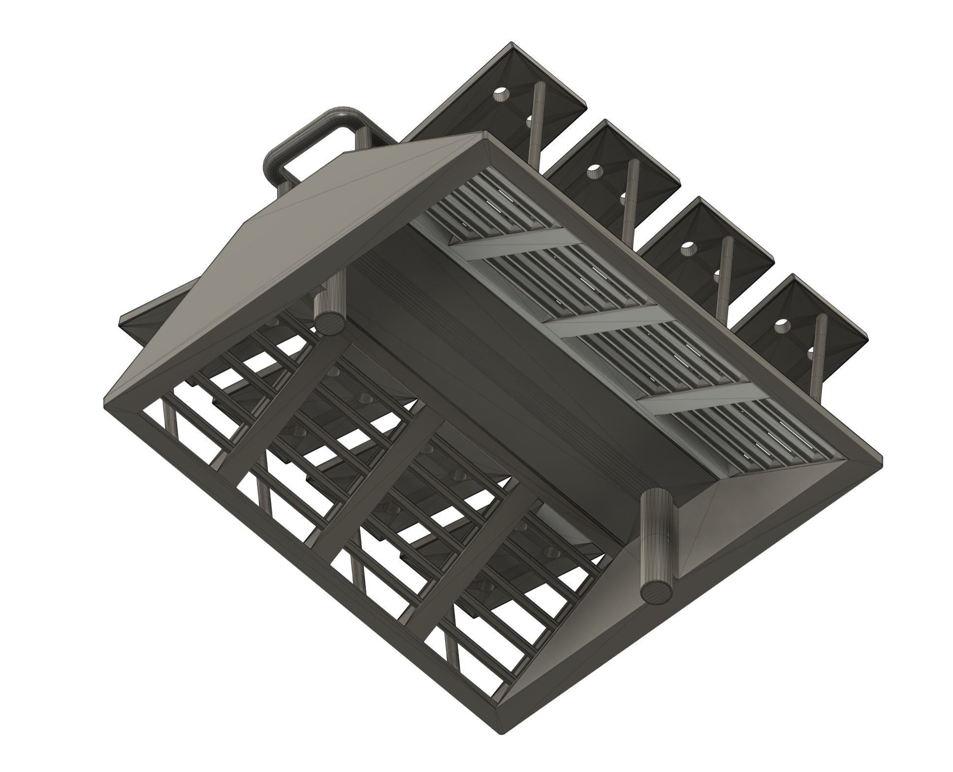 Ship deck roof from Hachette Titanic model 1-200 scale 3D print model_6