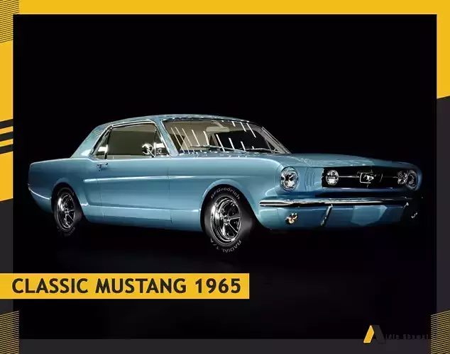 Ford Mustang 1965 Coupe Classic Pony Car  3D model